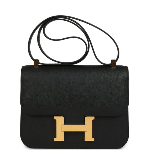 Hermes Constance 1-24 Black Epsom Gold Hardware