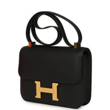 Hermes Constance 1-24 Black Epsom Gold Hardware