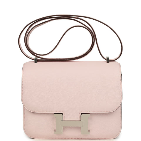 Hermes Constance 18 Rose Darling Chevre Mysore Palladium Hardware