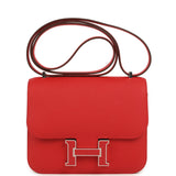 Hermes Constance 18 Rouge Radieux Epsom Lacquered Palladium Hardware - Thumbnail View 1