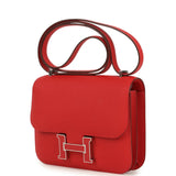 Hermes Constance 18 Rouge Radieux Epsom Lacquered Palladium Hardware - Thumbnail View 5