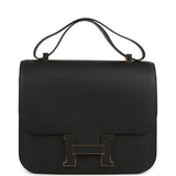 Pre-owned Hermes Constance Cartable 29 Black Sombrero Gold Hardware - Thumbnail View 1