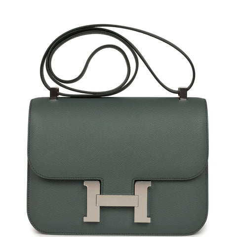 Hermes Constance 1-24 Vert Amande Epsom Palladium Hardware