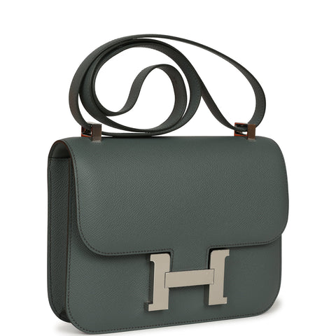 Hermes Constance 1-24 Vert Amande Epsom Palladium Hardware