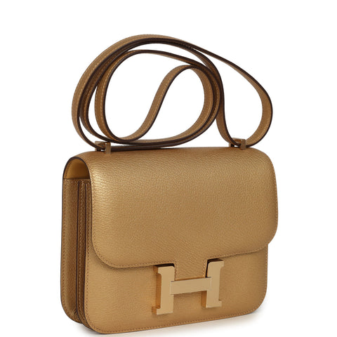Hermes Constance 18 Dore Chevre Chamkilight Permabrass Hardware