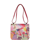 Pre-owned Hermes Constance 24 "Marble Silk" Rose Mexico Swift Palladium Hardware - Thumbnail View 7