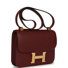 Hermes Constance 24 Rouge H Epsom Gold Hardware