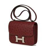 Hermes Constance 18 Rouge H Ostrich Palladium Hardware - Thumbnail View 5