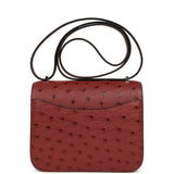 Hermes Constance 18 Rouge H Ostrich Palladium Hardware - Thumbnail View 4