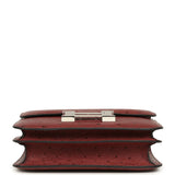 Hermes Constance 18 Rouge H Ostrich Palladium Hardware - Thumbnail View 6
