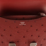 Hermes Constance 18 Rouge H Ostrich Palladium Hardware - Thumbnail View 8