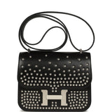 Pre-owned Hermes Constance 18 Clouté Black Box Palladium Hardware - Thumbnail View 1