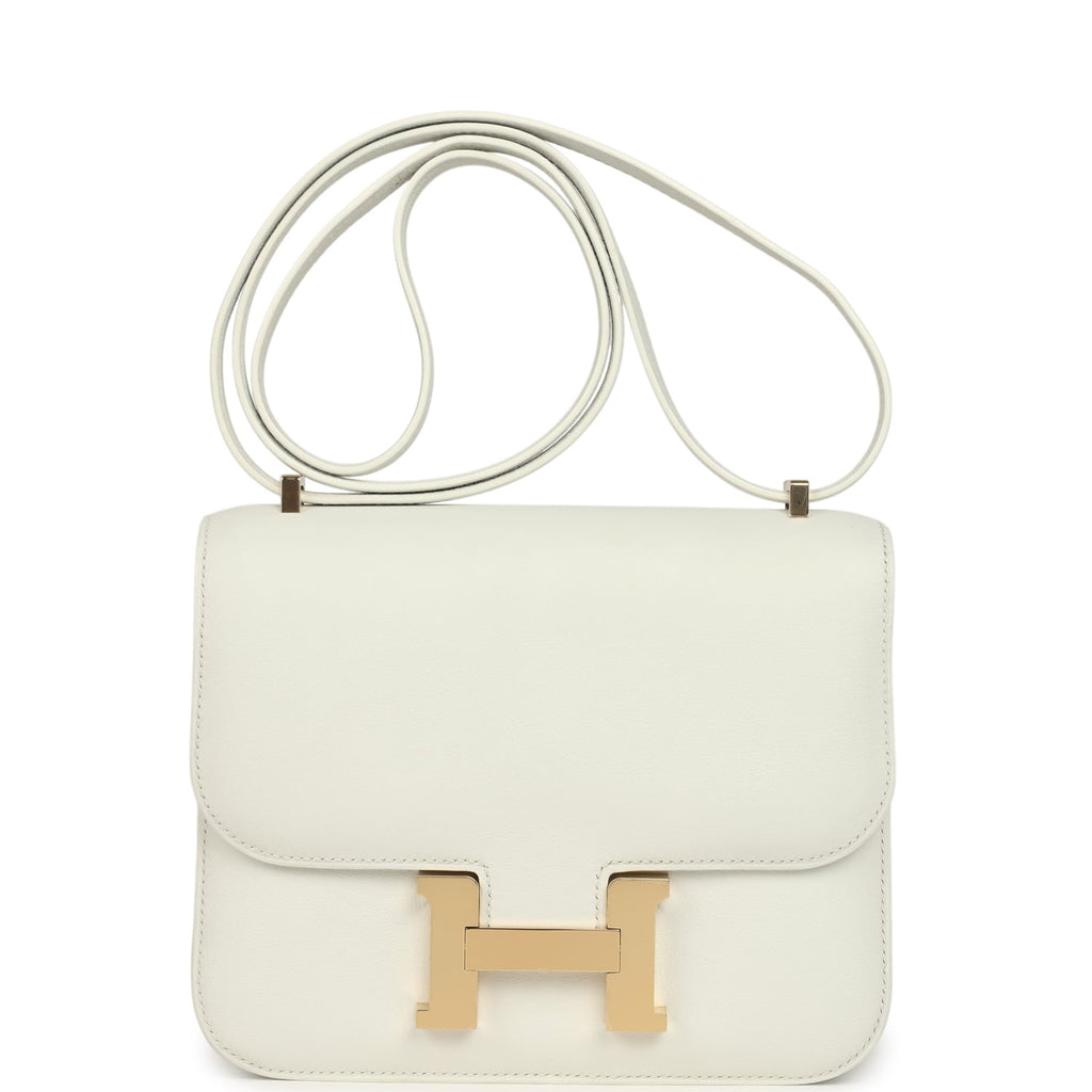 Hermes Constance 18 New White Swift Permabrass Hardware