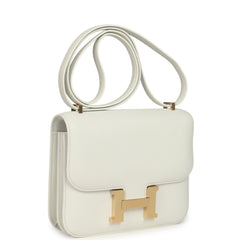 Hermes Constance 18 New White Swift Permabrass Hardware