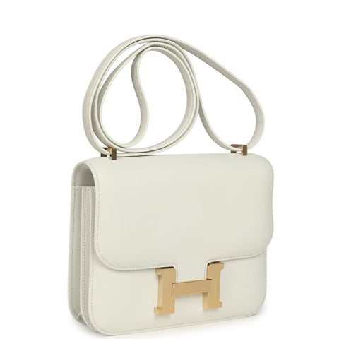 Hermes Constance 18 New White Swift Permabrass Hardware