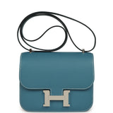 Hermes Constance 18 Blue Jean Epsom Palladium Hardware - Thumbnail View 1