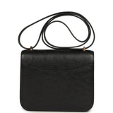 Pre-owned Hermes Constance 18 Black Ostrich Rose Gold Hardware - Thumbnail View 4