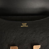 Pre-owned Hermes Constance 18 Black Ostrich Rose Gold Hardware - Thumbnail View 8