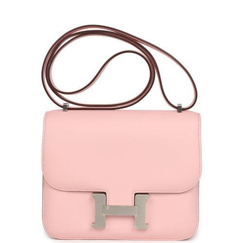 Hermes Constance 18 Rose Sakura Swift Brushed Palladium Hardware