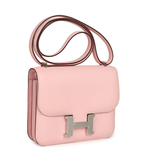 Hermes Constance 18 Rose Sakura Swift Brushed Palladium Hardware