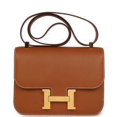Pre-owned Hermes Constance 1-24 Gold Epsom Gold Hardware