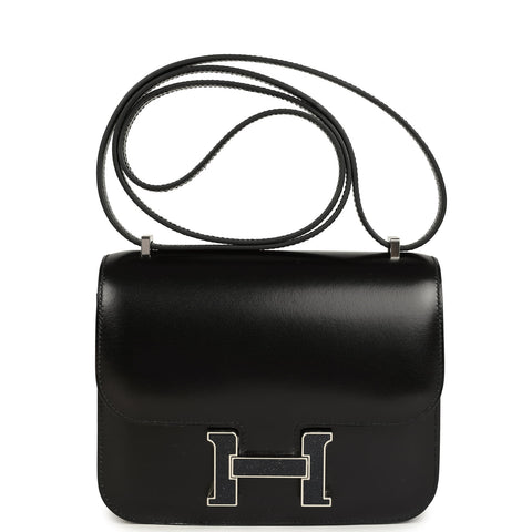 Hermes Constance 18 Black Box Aventurine Hardware