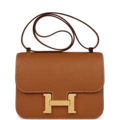 Hermes Constance 1-24 Gold Epsom Gold Hardware