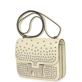 Hermes Constance 18 Clouté Cream Box Palladium Hardware - Thumbnail View 5