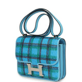 Hermes Constance 18 Tartan Celeste Swift Palladium Hardware - Thumbnail View 5