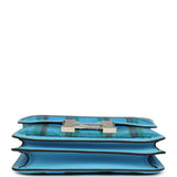 Hermes Constance 18 Tartan Celeste Swift Palladium Hardware - Thumbnail View 6