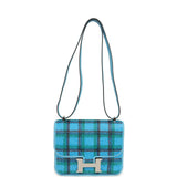 Hermes Constance 18 Tartan Celeste Swift Palladium Hardware - Thumbnail View 7