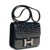 Hermes Constance 18 Clouté Bleu Abysse Box Palladium Hardware - Thumbnail View 2