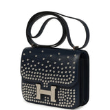 Hermes Constance 18 Clouté Bleu Abysse Box Palladium Hardware - Thumbnail View 5