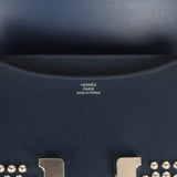 Hermes Constance 18 Clouté Bleu Abysse Box Palladium Hardware - Thumbnail View 8