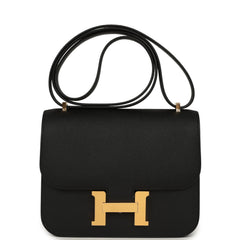 Hermes Constance 18 Black Epsom Gold Hardware