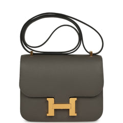 Hermes Constance 18 Gris Meyer Epsom Gold Hardware