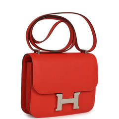 Hermes Constance 18 Capucine Epsom Palladium Hardware