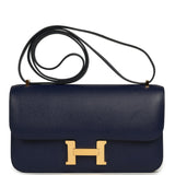 Pre-owned Hermes Constance Elan Bleu Indigo Epsom Gold Hardware - Thumbnail View 1