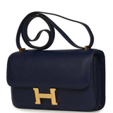 Pre-owned Hermes Constance Elan Bleu Indigo Epsom Gold Hardware - Thumbnail View 5