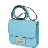 Pre-owned Hermes Constance 18 Celeste Epsom Palladium Hardware - Thumbnail View 5