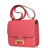 Pre-owned Hermes Special Order (HSS) Constance 24 Rose Azalee Verso Epsom Gold Hardware - Thumbnail View 5