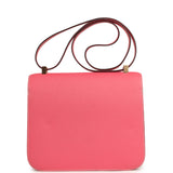 Pre-owned Hermes Special Order (HSS) Constance 24 Rose Azalee Verso Epsom Gold Hardware - Thumbnail View 4