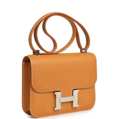 Hermes Constance 24 Naturel Sable Vache Naturel Graine Palladium Hardware