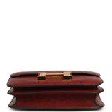 Pre-owned Hermes Constance 18 Rouge H Ostrich Gold Hardware - Thumbnail View 6