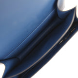Pre-owned Hermes Constance 18 Bleu Tie Epsom Palladium Hardware - Thumbnail View 9
