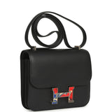 Pre-owned Hermes Constance 18 Black Swift Marbled Palladium Hardware - Thumbnail View 2