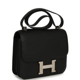 Pre-owned Hermes Constance 24 Black Epsom Palladium Hardware - Thumbnail View 2