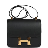 Pre-owned Hermes Constance 24 Black Epsom Gold Hardware - Thumbnail View 1