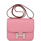 Pre-owned Hermes Constance 18 Bubblegum Epsom Palladium Hardware - Thumbnail View 1