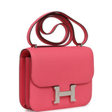 Hermes Constance 18 Rose Azalee Epsom Palladium Hardware - Thumbnail View 2